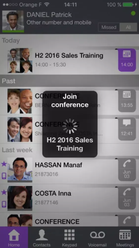 OpenTouch Conversation Screenshots